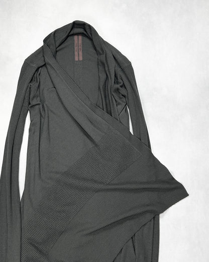 Rick Owens F/W13 PLINTH Merino Wool Drape Cardigan Size 48
