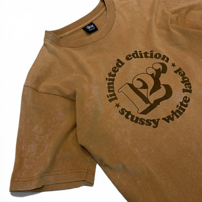 Vintage 90s Stussy Brown Promo Copy T-Shirt Size M