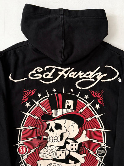 Ed Hardy Skull Design Zip Hoodie Size XXL