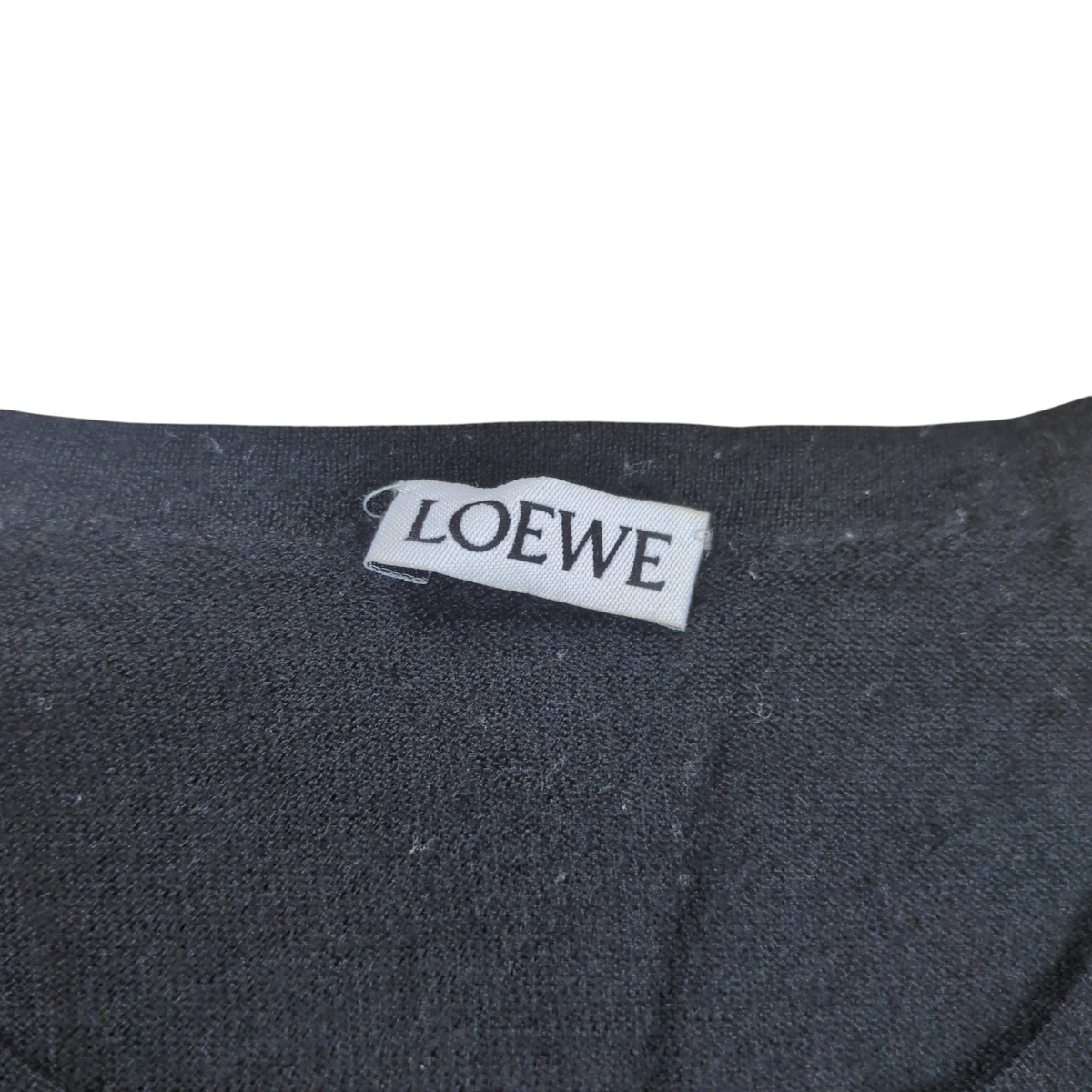 LOEWE Black Triangle Design Merino Wool Sweater Size XS
