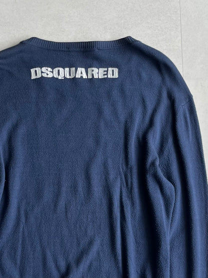 Dsquared2 Blue Cotton Modal Long Sleeve Shirt Size M