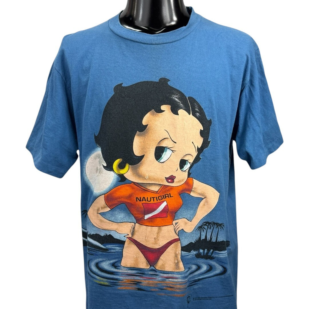 BETTY BOOP 90s NAUTIGIRL Single Stitch Tee Size L