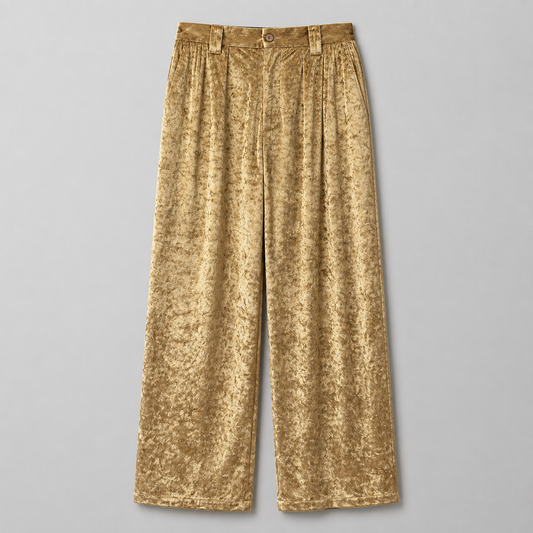 Needles Gold Velour Wide Pants