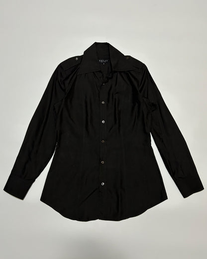 GUCCI Tom Ford AW96 Silk Shirt Black Size M