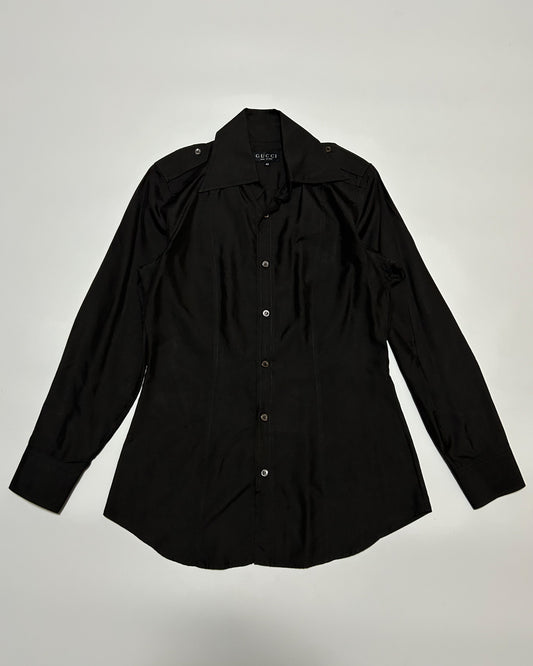 GUCCI Tom Ford AW96 Silk Shirt Black Size M