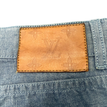 LOUIS VUITTON LV Logo Embroidered Denim Jeans Size 32