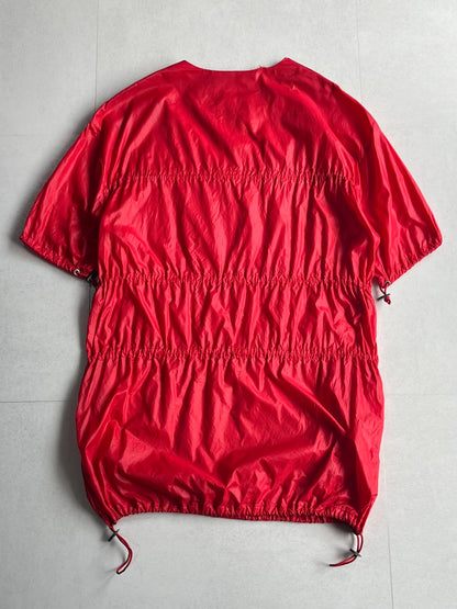 Raf Simons Red Nylon Long Sleeve Tee (08ss) Size 44
