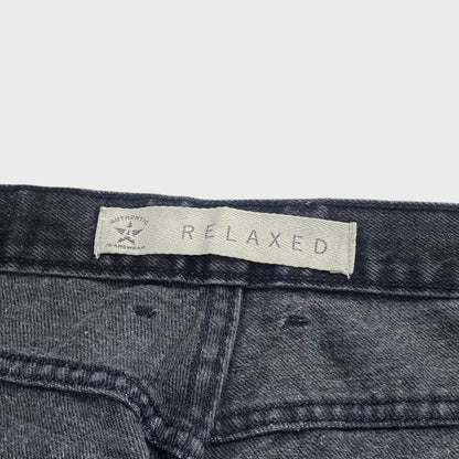 REMAKE Animal Paint Art Black Denim Pants Size 32