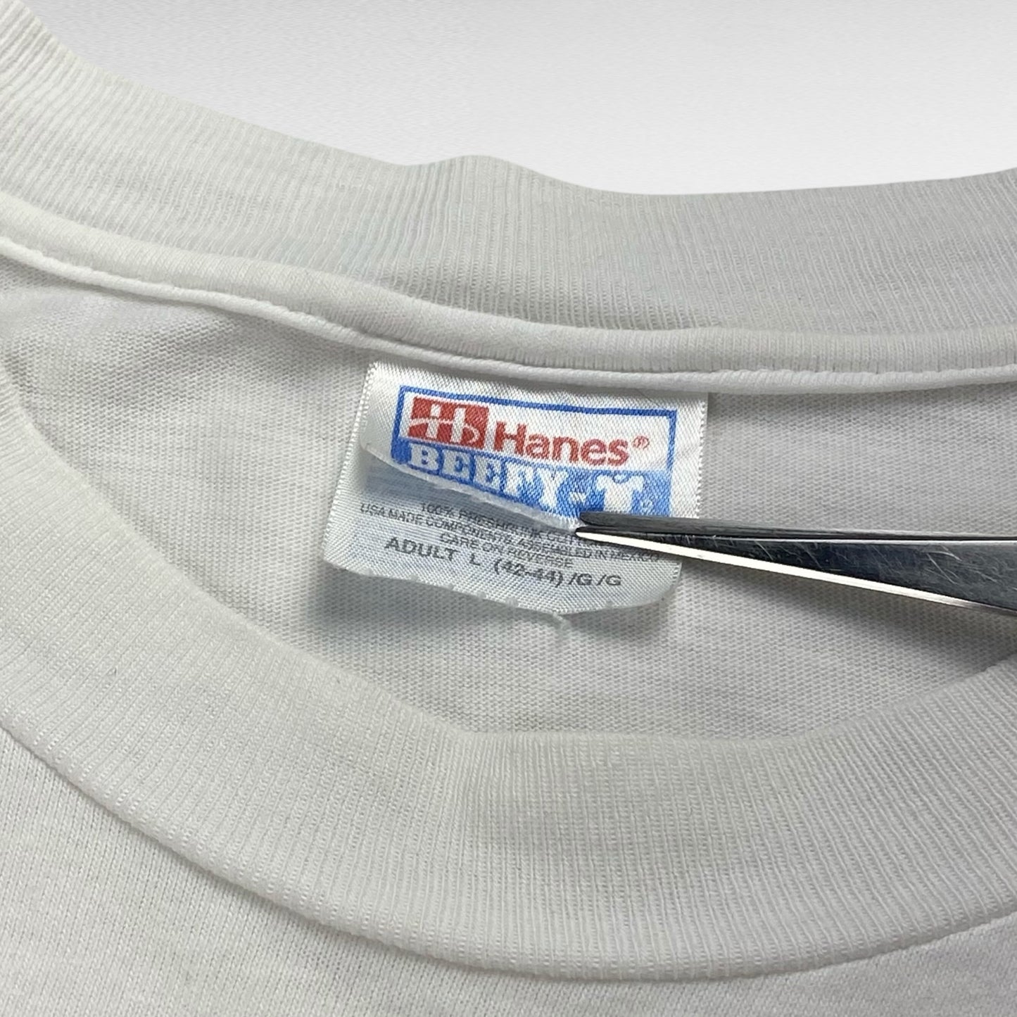 Hanes Short Sleeve T-Shirt White Size L