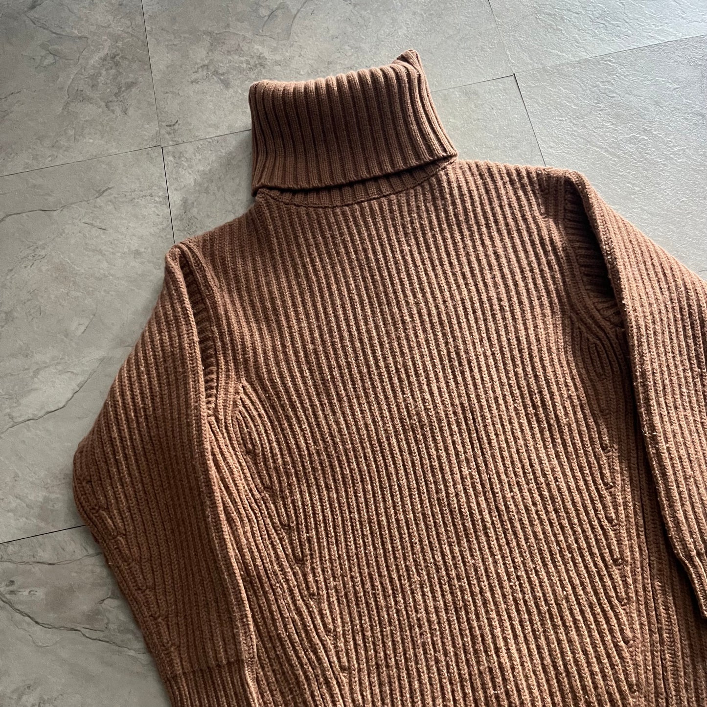 Acne Studios High Neck Wool Sweater Brown Size XXS