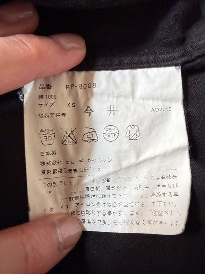 COMME des GARÇONS HOMME PLUS AW15 Tonal Shirt Black Size XS