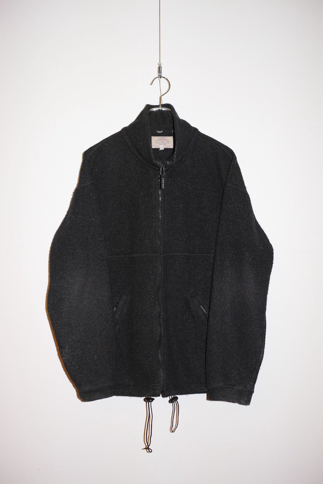 Vintage 80s-90s ARMANI JEANS Wool Blend Zip Up Jacket Size L