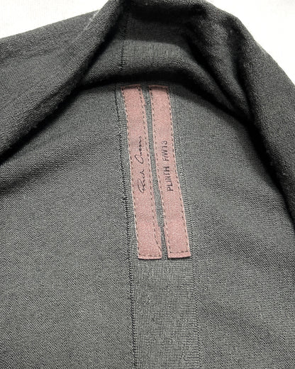 Rick Owens F/W13 PLINTH Merino Wool Drape Cardigan Size 48