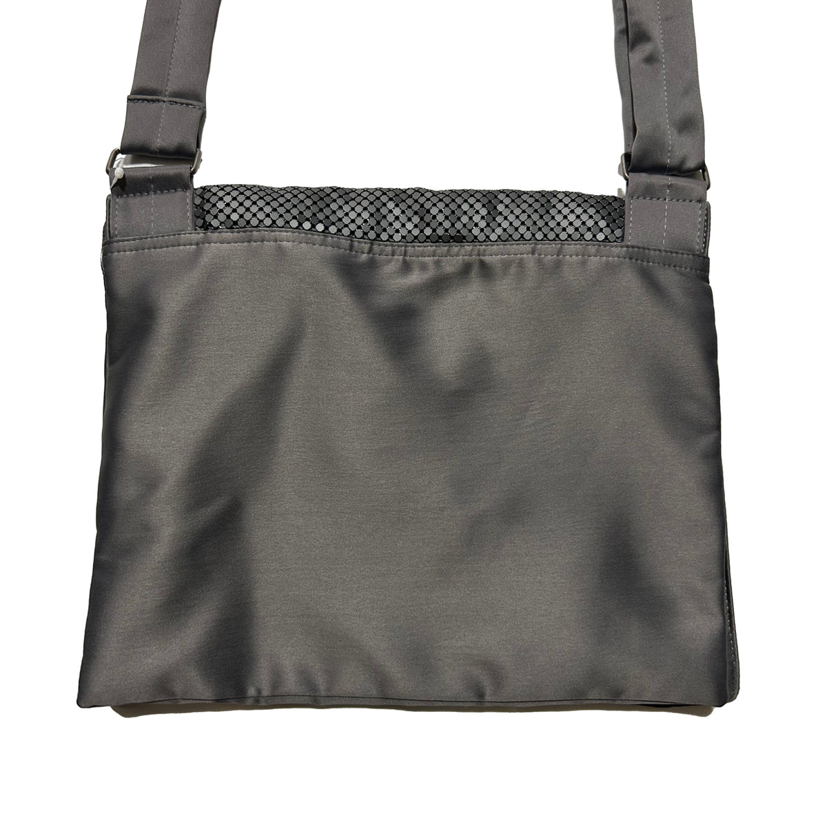 ARMANI EXCHANGE 2000s Metal Mesh Shoulder Bag Silver