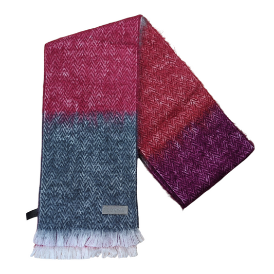 Loewe Leather Logo Patch Mohair Scarf
