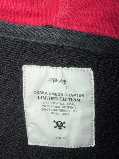 Stussy Osaka Umeda Exclusive 3/4 Sleeve Hoodie Black Size L