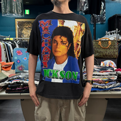 MICHAEL JACKSON 90s "King Of Pop" Rap T-Shirt Size XL