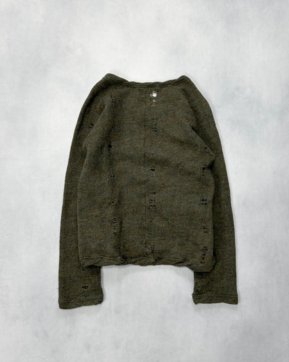 MIHARA YASUHIRO Churchill Branch Distressed Wool Knit Size S