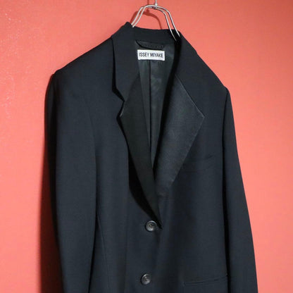 ISSEY MIYAKE 94AW Wool Silk Peak Lapel Blazer Black Size M