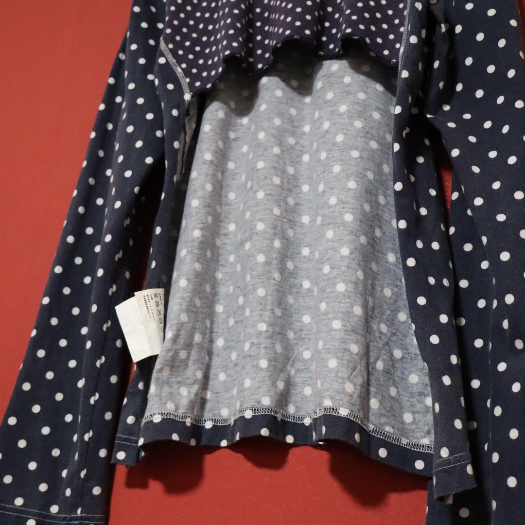 Comme des Garcons 11AW Back Cutout Dot Panel Long Sleeve Tee Size M
