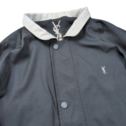 Yves Saint Laurent YSL Logo Zip Up Blouson Black Size 105