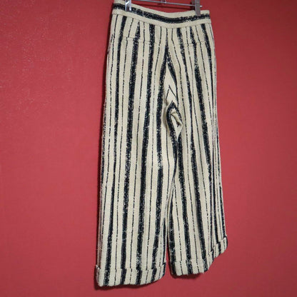 Christian Dior Striped Silk Blend Wide Pants Size 40