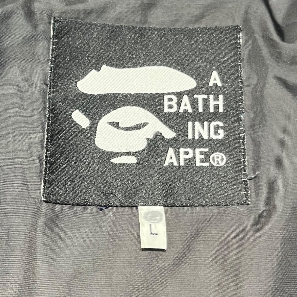 Bape A BATHING APE 00s Monkey Quilted Jacket Black Size L