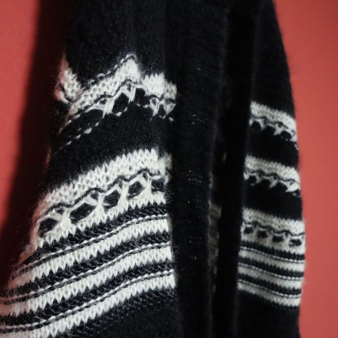 SAINT LAURENT PARIS 22AW Mohair Hooded Cardigan Size L