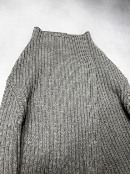 LUTZ HUELLE Asymmetry Tight Zip Knit F/W2014 Gray Size 34