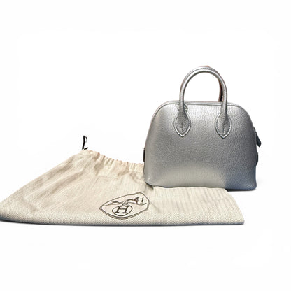 HERMES Mini Bolide 1923 Metallic Chevre Bag Size ONE SIZE