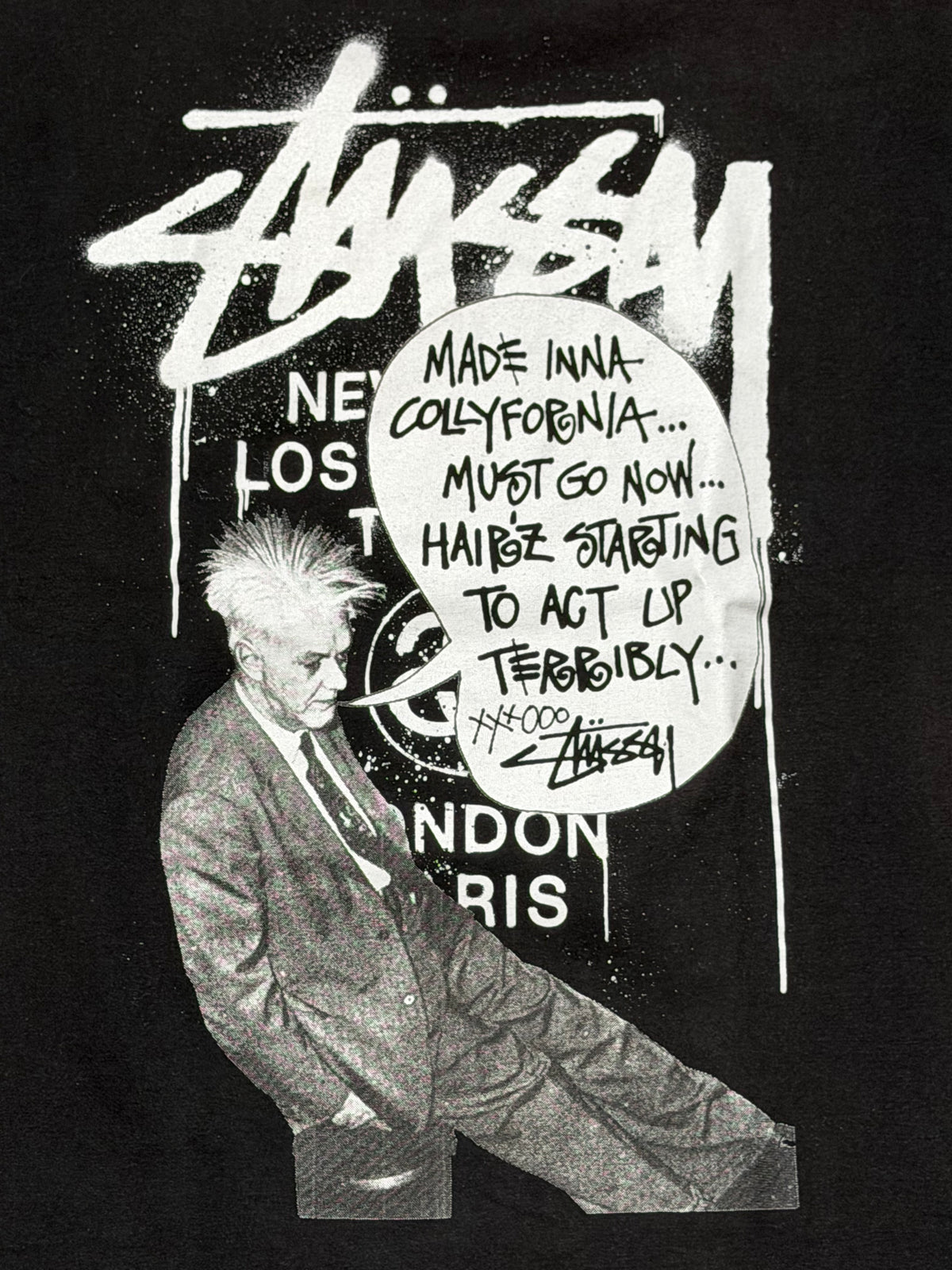 Stussy David Lynch World Tour Tee Black Size L