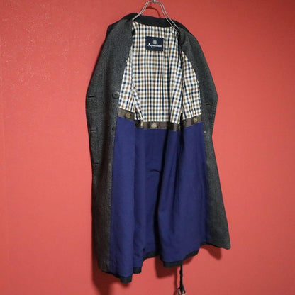 Aquascutum Black Club Check Panel Design Belted Size 8