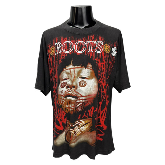 SEPULTURA 90s-00s "Roots" Skull Graphic T-Shirt Size XL