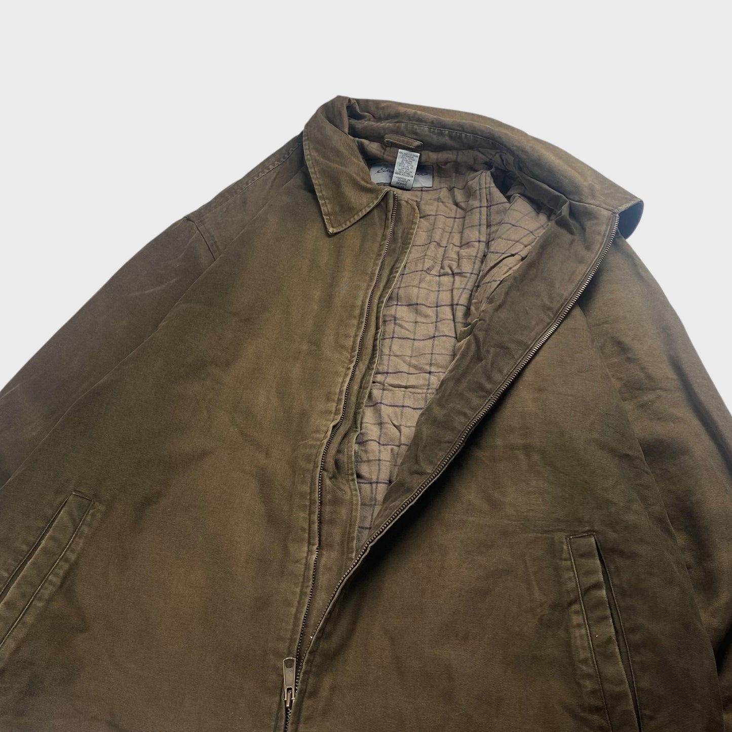 Eddie Bauer 00s Zip Up Cotton Blouson Size 2XL