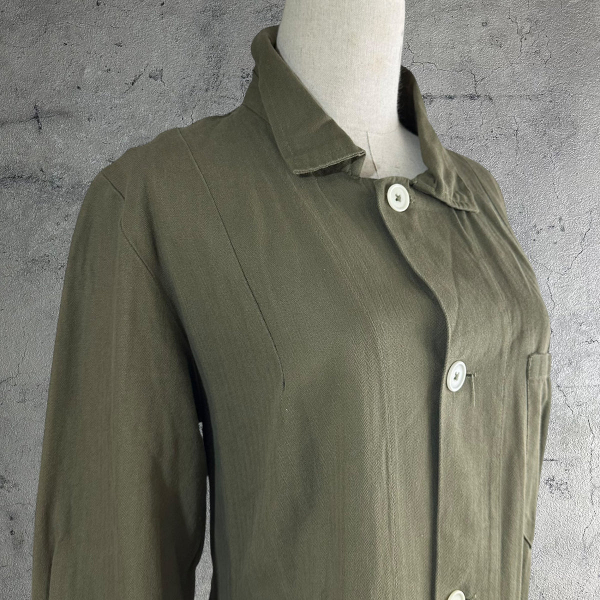 vintage Euromilitary Czech Army Work Coat Cotton