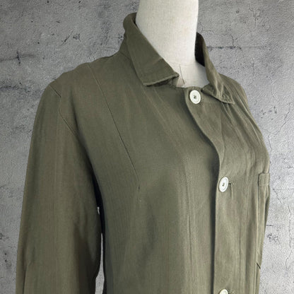 vintage Euromilitary Czech Army Work Coat Cotton