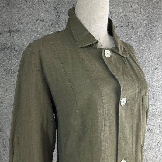 vintage Euromilitary Czech Army Work Coat Cotton