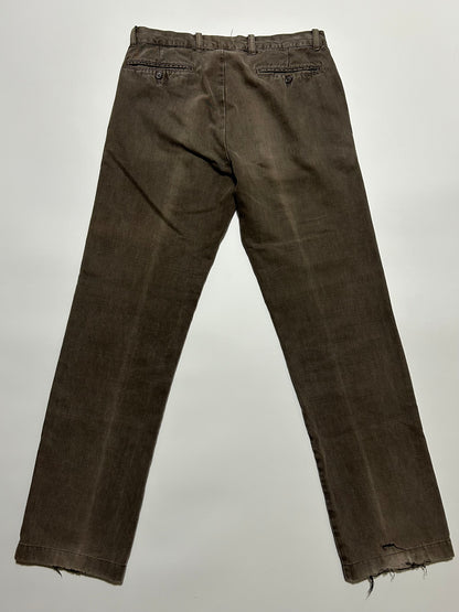 C.P.COMPANY AW07 Distressed Pants Brown Size 46