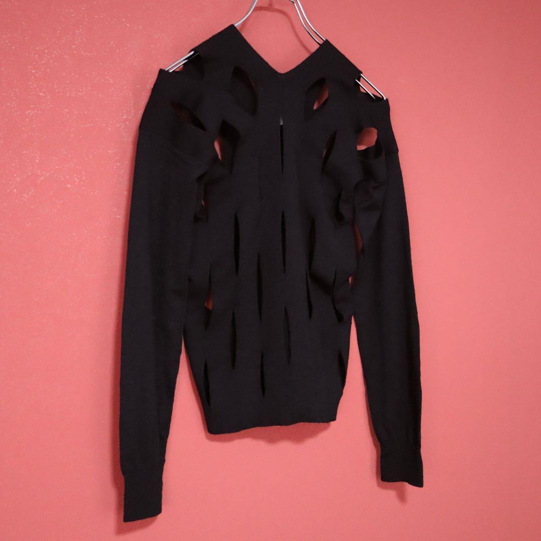 Comme des Garcons Junya Watanabe V-Neck Hole Knit Size S