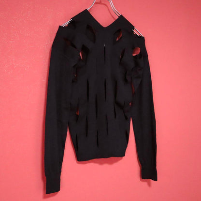 Comme des Garcons Junya Watanabe V-Neck Hole Knit Size S