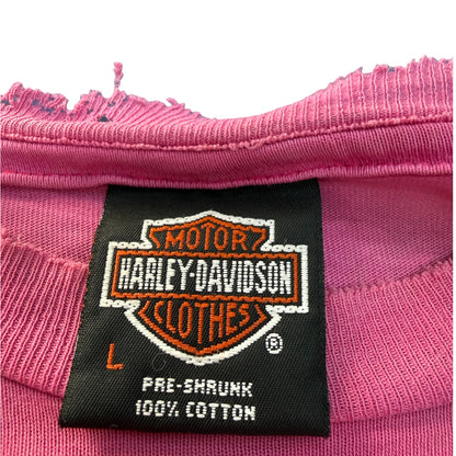 HARLEY DAVIDSON 90s Vintage Thunder Pattern T-Shirt Size L