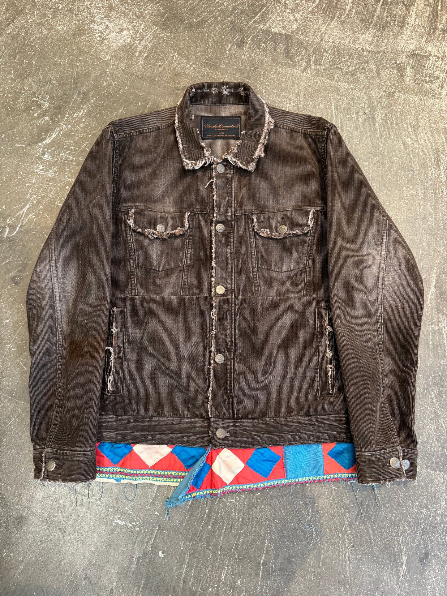 Undercover 03SS Brown Cotton Blend Long Sleeve Shirt Size L