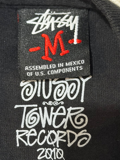 NO LIFE STUSSY x Tower Records "Venus" T-Shirt Black Size M