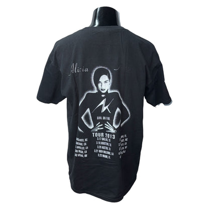 ALICIA KEYS 2013 Set The World On Fire Tour Tee Size L