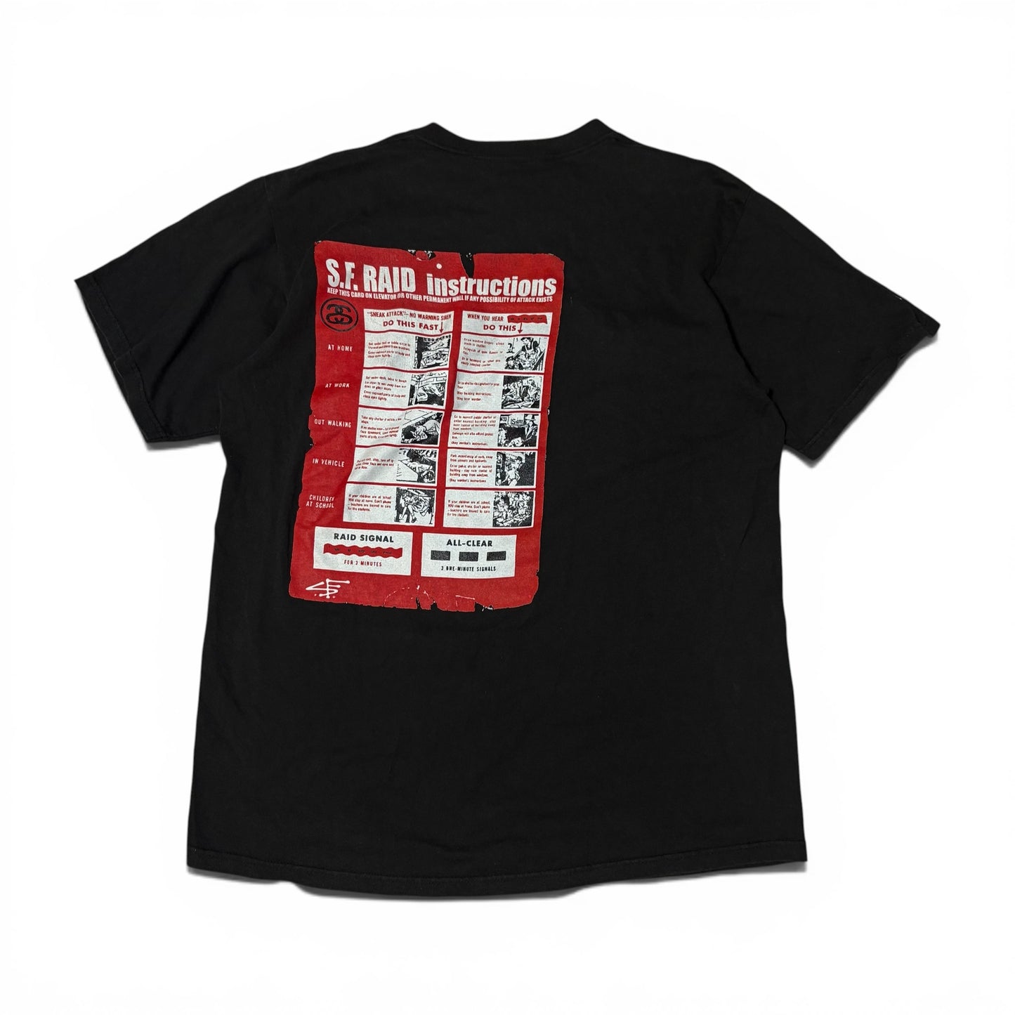 Stussy S 00s "A PUBLIC REMINDER" T-Shirt Size LARGE