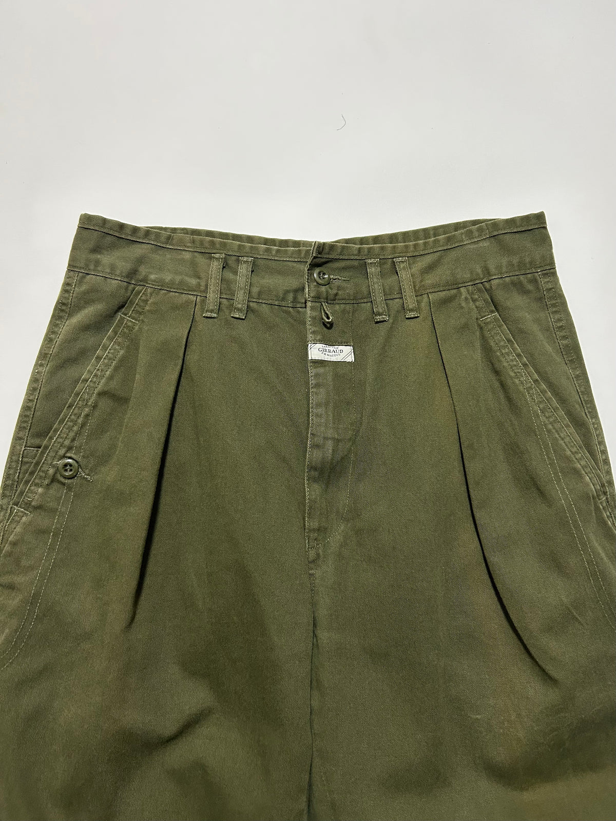 MARITHE FRANCOIS GIRBAUD 80s Olive Chino Trousers Size S