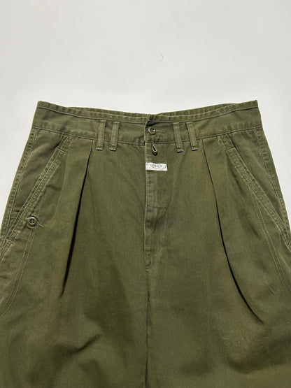 MARITHE FRANCOIS GIRBAUD 80s Olive Chino Trousers Size S