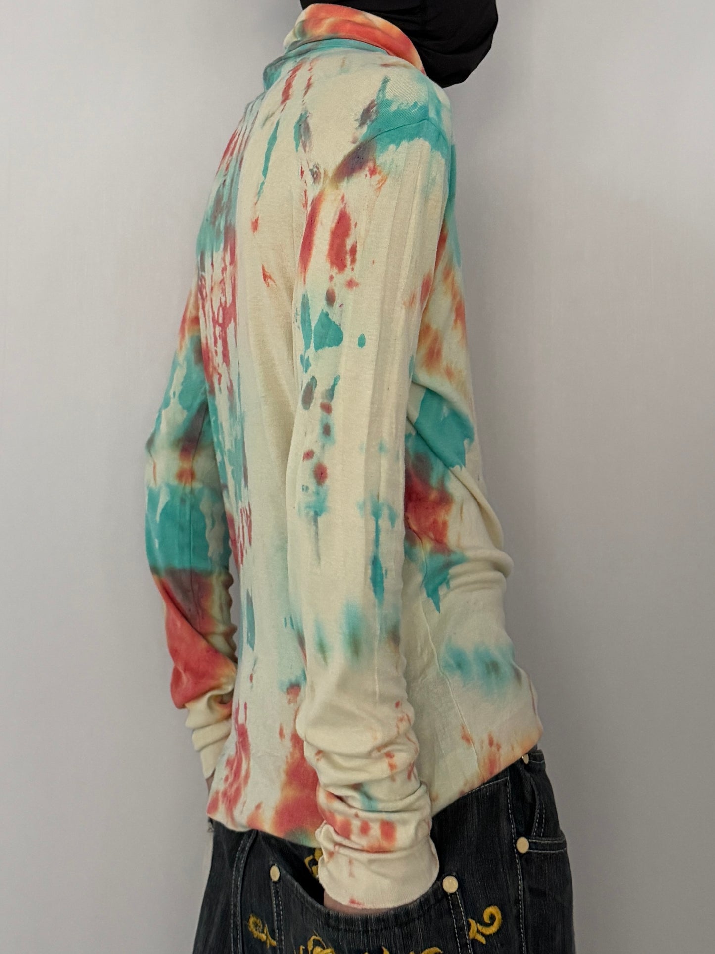 Ralph Lauren Multi Tie-Dye Long Sleeve Shirt Size XL