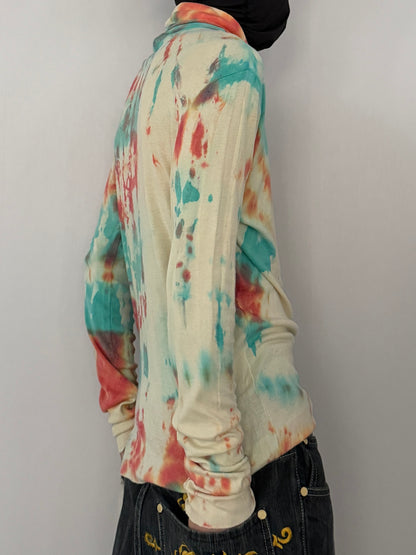 Ralph Lauren Multi Tie-Dye Long Sleeve Shirt Size XL