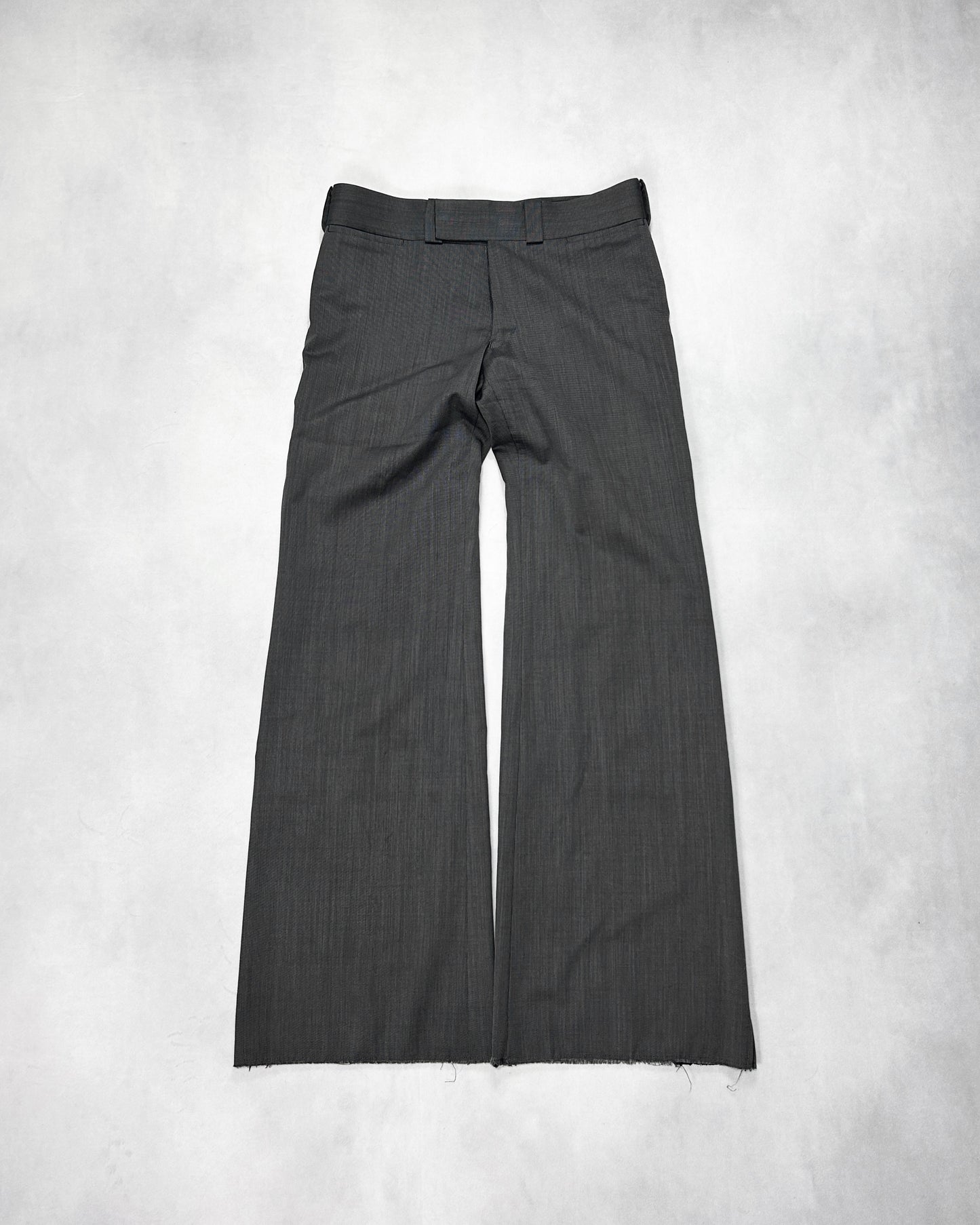 Comme des Garcons Gray Wool Flared Trousers (F/W2018) Size S